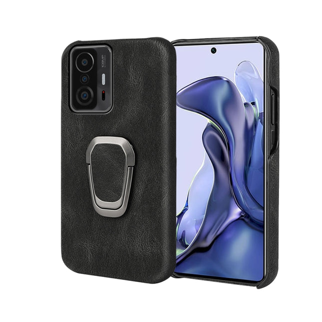 Ring Holder PU Phone Case For Xiaomi Mi 11T / 11T Pro, For Xiaomi Mi 11T / 11T Pro