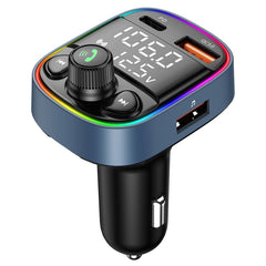 C87B PD QC3.0 Quick Charger Bluetooth 5.0 FM Transmitter Hands-free MP3 U Disk Car Music Player Kit, C87B