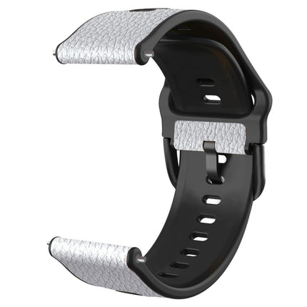 TPU +Lychee Pattern Leather Watch Strap, For Huawei Watch GT Runner / Watch GT 3 46mm, For Huawei Watch GT 3 42mm / Watch GT 2 42mm
