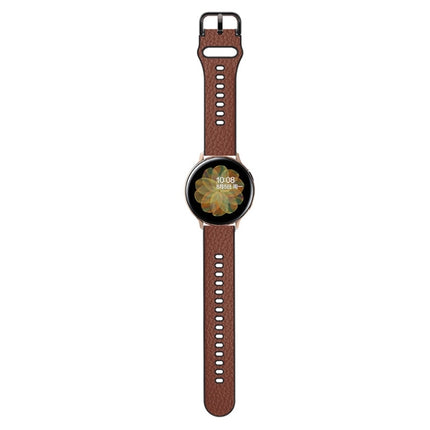 TPU +Lychee Pattern Leather Watch Strap, For Huawei Watch GT Runner / Watch GT 3 46mm, For Huawei Watch GT 3 42mm / Watch GT 2 42mm