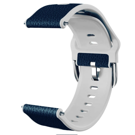 TPU +Lychee Pattern Leather Watch Strap, For Huawei Watch GT Runner / Watch GT 3 46mm, For Huawei Watch GT 3 42mm / Watch GT 2 42mm
