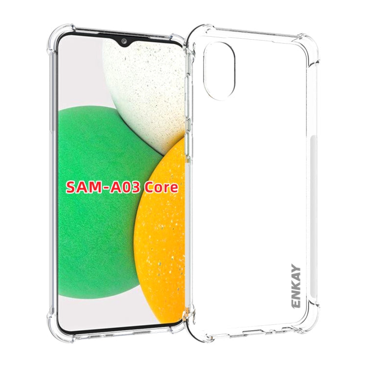 ENKAY Transparent TPU Shockproof Case, For Samsung Galaxy A03 Core, For Samsung Galaxy A13 4G, For Samsung Galaxy A33 5G, For Samsung Galaxy A53 5G, For Samsung Galaxy A73