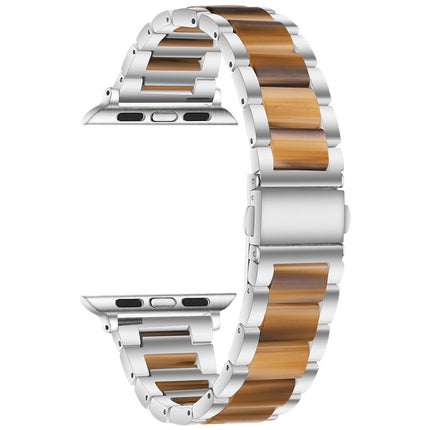 Metal + Resin Watchband For Apple Watch Series, 7 41mm / 6&SE&5&4 40mm / 3&2&1 38mm