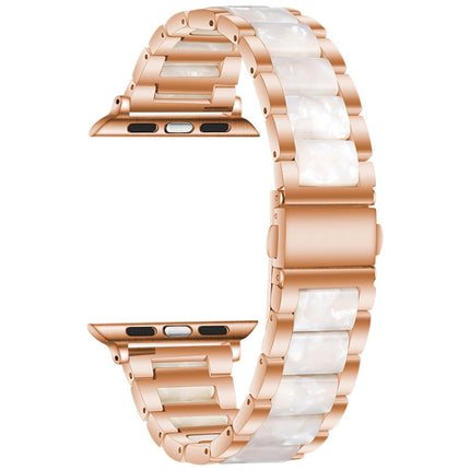 Metal + Resin Watchband For Apple Watch Series, 7 41mm / 6&SE&5&4 40mm / 3&2&1 38mm