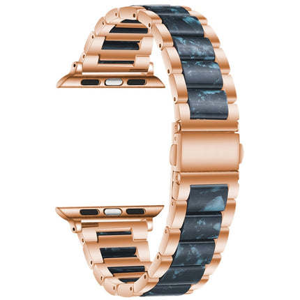 Metal + Resin Watchband For Apple Watch Series, 7 41mm / 6&SE&5&4 40mm / 3&2&1 38mm