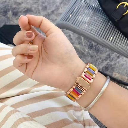Metal + Resin Watchband For Apple Watch Series, 7 41mm / 6&SE&5&4 40mm / 3&2&1 38mm