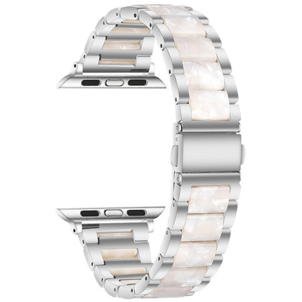 Metal + Resin Watchband For Apple Watch Series, 7 45mm / 6&SE&5&4 44mm / 3&2&1 42mm