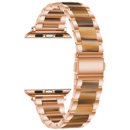 Metal + Resin Watchband For Apple Watch Series, 7 45mm / 6&SE&5&4 44mm / 3&2&1 42mm