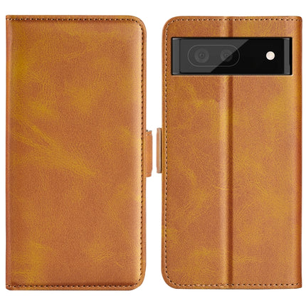 For Google Pixel 6a Dual-side Magnetic Buckle Leather Phone Case, For Google Pixel 6a