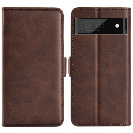 For Google Pixel 6a Dual-side Magnetic Buckle Leather Phone Case, For Google Pixel 6a