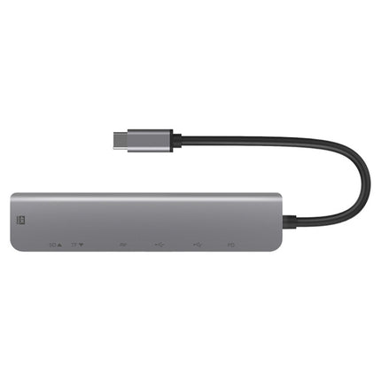 UC902 7-in-1 Multi-function HDMI+SD/TF+USB x 2+Type-C+PD to USB-C / Type-C Aluminum Alloy HUB