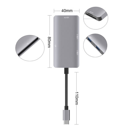 5 in 1 Data Read HUB Adapter with SD / TF / CF Card, Dual USB3.0 Ports, Dual USB3.0+SD / TF / CF Card