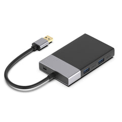 6-in-1 USB 3.0 to USB3.0 x 2+CF Card+TF Card+SD Card+XQD Card HUB Adapter