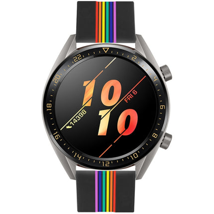 Rainbow Silicone Watchband, For Huawei Watch GT3 46mm, For Huawei Watch 3 Pro, For Huawei Watch GT 2 Pro, For Huawei Watch GT 2e