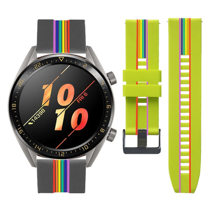 Rainbow Silicone Watchband, For Huawei Watch GT3 46mm, For Huawei Watch 3 Pro, For Huawei Watch GT 2 Pro, For Huawei Watch GT 2e