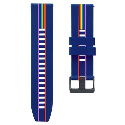 Rainbow Silicone Watchband, For Huawei Watch GT, For Huawe Watch GT 2 46mm, For Honor Watch GS Pro, For Honor Magic Watch 2 46mm