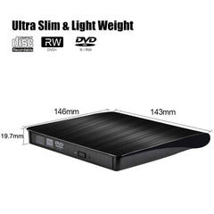 USB 3.0 Brushed External CD / DVD-RW Optical Drive Player, ECD819