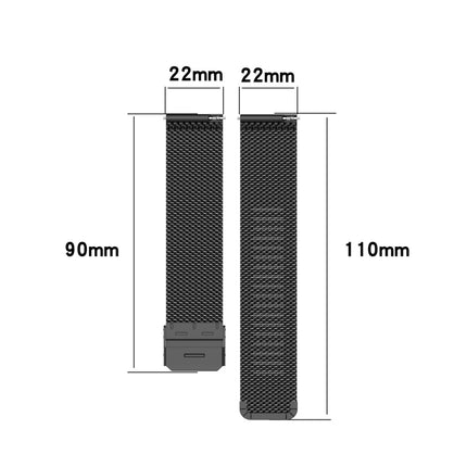 Milan Metal Steel Mesh One Buckle Strap, For Huawei Watch GT2 Pro, For Honor Watch GS Pro, For Honor Magic Watch 2 46mm