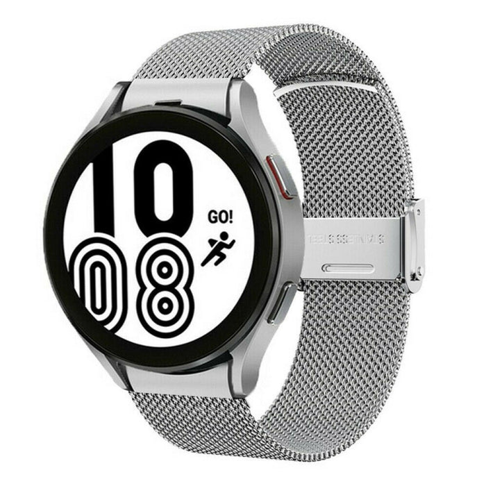 Milan Metal Steel Mesh One Buckle Strap, For Samsung Galaxy Watch 3 41mm, For Samsung Galaxy Watch 4 Classic 42mm / 46mm, For Samsung Galaxy Watch 4 40mm / 44mm, For Samsung Galaxy Gear Sport, For Samsung Galaxy Gear S2 Classic
