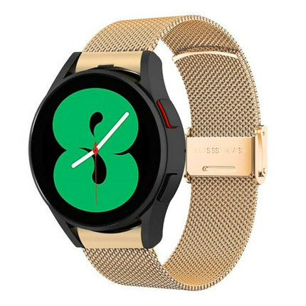 Milan Metal Steel Mesh One Buckle Strap, For Samsung Galaxy Watch 3 41mm, For Samsung Galaxy Watch 4 Classic 42mm / 46mm, For Samsung Galaxy Watch 4 40mm / 44mm, For Samsung Galaxy Gear Sport, For Samsung Galaxy Gear S2 Classic