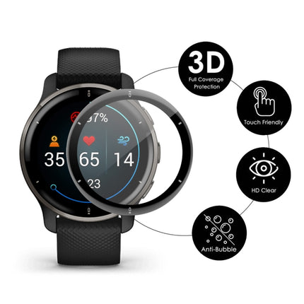 For Garmin Venu 2 Plus ENKAY Hat-Prince 3D Full Coverage Soft PC Edge + PMMA HD Protector Film, 1 PC, 2 PCS, 5 PCS, 10 PCS