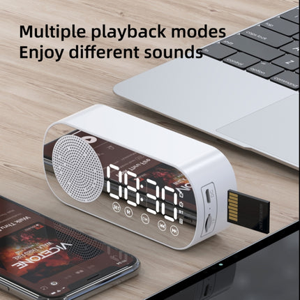 Z7 Digital Bluetooth 5.0 Speaker Multi-function Mirror Alarm Clock FM Radio, Z7 (Black), Z7 (White), Z7 (Pink)