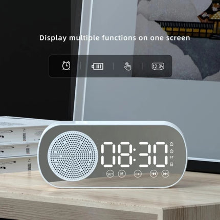 Z7 Digital Bluetooth 5.0 Speaker Multi-function Mirror Alarm Clock FM Radio, Z7 (Black), Z7 (White), Z7 (Pink)