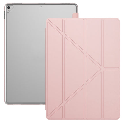 Multi-folding TPU Back Flip Leather Smart Tablet Case for iPad Pro 12.9 inch 2015 / 2017
