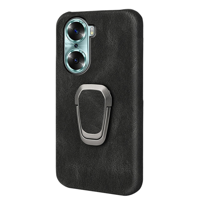 For Honor 60 Ring Holder PU Phone Case, For Honor 60