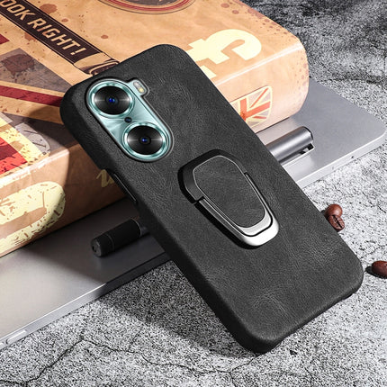 For Honor 60 Ring Holder PU Phone Case, For Honor 60