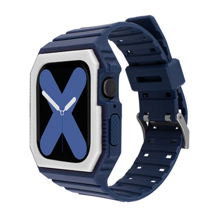 Silicone Strap with Case For Apple Watch Series, 7 41mm / 6&SE&5&4 40mm / 3&2&1 38mm, 7 45mm / 6&SE&5&4 44mm / 3&2&1 42mm
