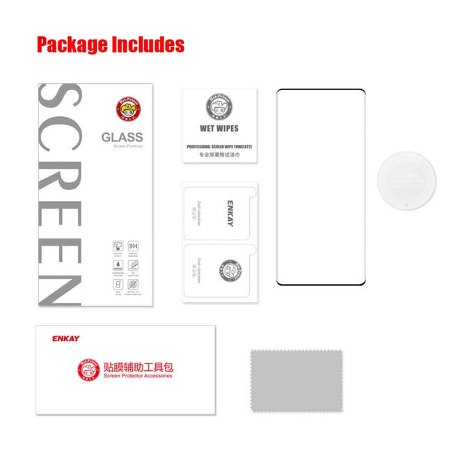 For Honor X9A / Magic5 Lite ENKAY 3D Hot Bending Edge Glue Tempered Glass Full Film with Lens Film, For Honor X9A / Magic5 Lite(1pc), For Honor X9A / Magic5 Lite(2pcs), For Honor X9A / Magic5 Lite(5pcs)