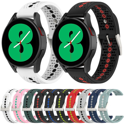 Two-Color Silicone Breathable Strap, For Samsung Galaxy Watch4 44mm, For Samsung Galaxy Watch4 40mm