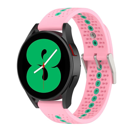 Two-Color Silicone Breathable Strap, For Samsung Galaxy Watch Active 2 40mm, For Samsung Galaxy Watch Active 2 44mm