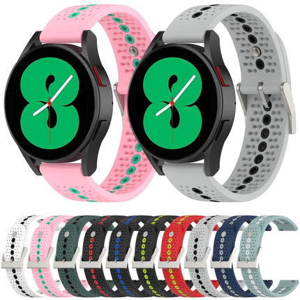 Two-Color Silicone Breathable Strap, For Samsung Galaxy Watch Active 2 40mm, For Samsung Galaxy Watch Active 2 44mm