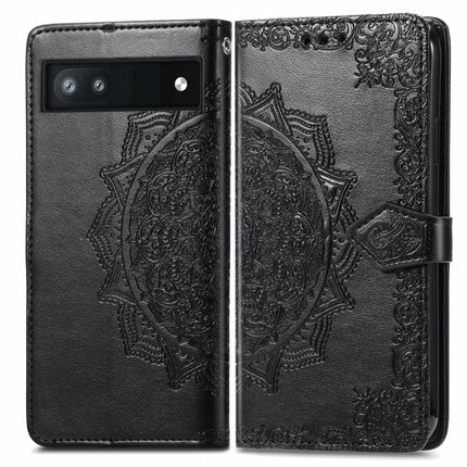 Mandala Flower Embossed Flip Leather Phone Case, For Google Pixel 6a, For Motorola Moto G31, For Motorola Moto G51, For Motorola Moto G71 5G