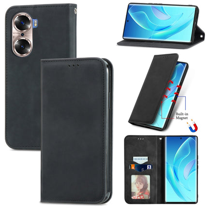 Retro Skin Feel Magnetic Horizontal Flip Leather Phone Case, For Nokia G300, For  Honor 60, For Honor X10 Max 5G, For Honor X30i