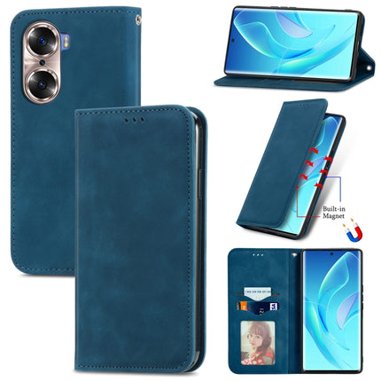 Retro Skin Feel Magnetic Horizontal Flip Leather Phone Case, For Nokia G300, For  Honor 60, For Honor X10 Max 5G, For Honor X30i