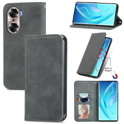 Retro Skin Feel Magnetic Horizontal Flip Leather Phone Case, For Nokia G300, For  Honor 60, For Honor X10 Max 5G, For Honor X30i