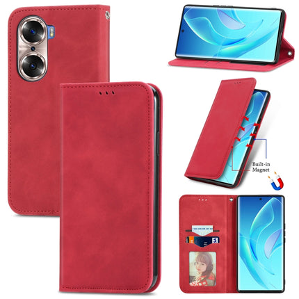 Retro Skin Feel Magnetic Horizontal Flip Leather Phone Case, For Nokia G300, For  Honor 60, For Honor X10 Max 5G, For Honor X30i