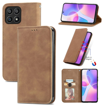 Retro Skin Feel Magnetic Horizontal Flip Leather Phone Case, For Nokia G300, For  Honor 60, For Honor X10 Max 5G, For Honor X30i