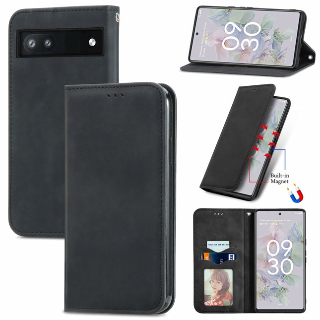Retro Skin Feel Magnetic Horizontal Flip Leather Phone Case, For Google Pixel 6a, For Motorola Moto G31, For Motorola Moto G51, For Motorola Moto G71 5G