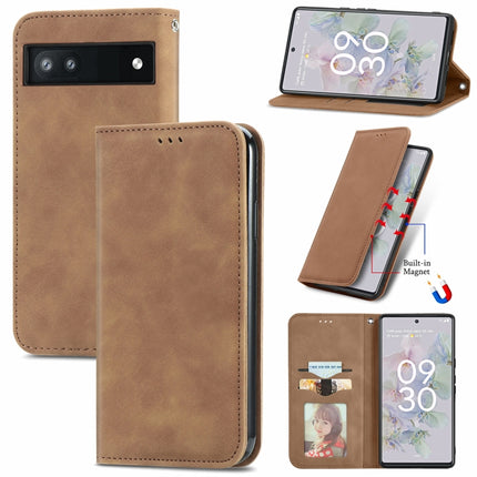 Retro Skin Feel Magnetic Horizontal Flip Leather Phone Case, For Google Pixel 6a, For Motorola Moto G31, For Motorola Moto G51, For Motorola Moto G71 5G