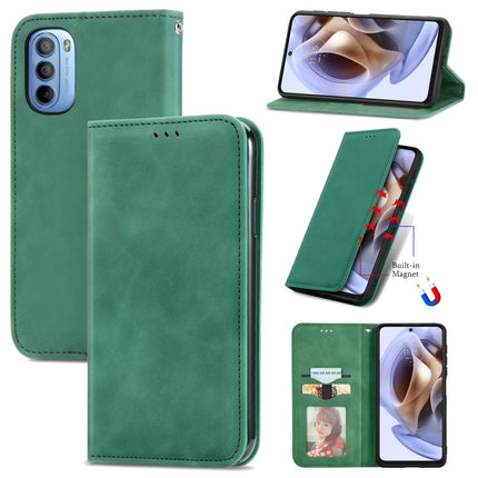 Retro Skin Feel Magnetic Horizontal Flip Leather Phone Case, For Google Pixel 6a, For Motorola Moto G31, For Motorola Moto G51, For Motorola Moto G71 5G