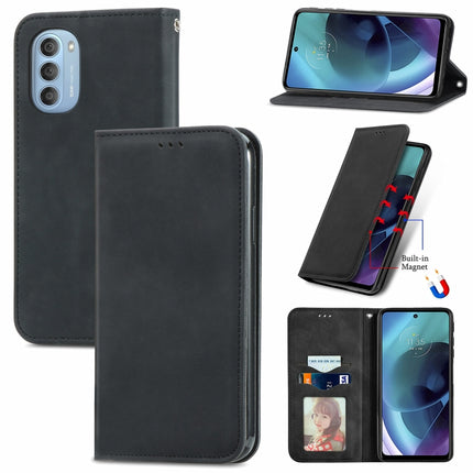 Retro Skin Feel Magnetic Horizontal Flip Leather Phone Case, For Google Pixel 6a, For Motorola Moto G31, For Motorola Moto G51, For Motorola Moto G71 5G