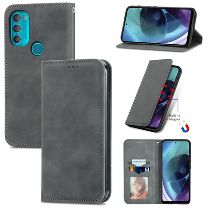 Retro Skin Feel Magnetic Horizontal Flip Leather Phone Case, For Google Pixel 6a, For Motorola Moto G31, For Motorola Moto G51, For Motorola Moto G71 5G