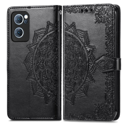 Mandala Flower Embossed Flip Leather Phone Case, For OPPO Reno7 5G, For OPPO Reno7 Pro 5G, For OPPO A16K