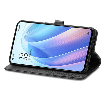 Mandala Flower Embossed Flip Leather Phone Case, For OPPO Reno7 5G, For OPPO Reno7 Pro 5G, For OPPO A16K
