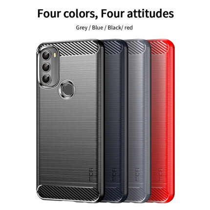 MOFI Gentleness Brushed Carbon Fiber Soft TPU Case, For Motorola Moto G71 5G, For Motorola Moto G200 5G / Edge S30, For Motorola Moto G Power 2022