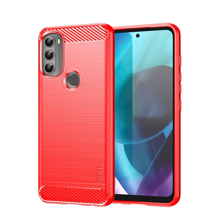 MOFI Gentleness Brushed Carbon Fiber Soft TPU Case, For Motorola Moto G71 5G, For Motorola Moto G200 5G / Edge S30, For Motorola Moto G Power 2022